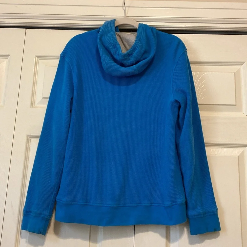 MICHAEL KORS waffle knit lined hoodie. Zipper. 100% cotton. Good condition. Sz L